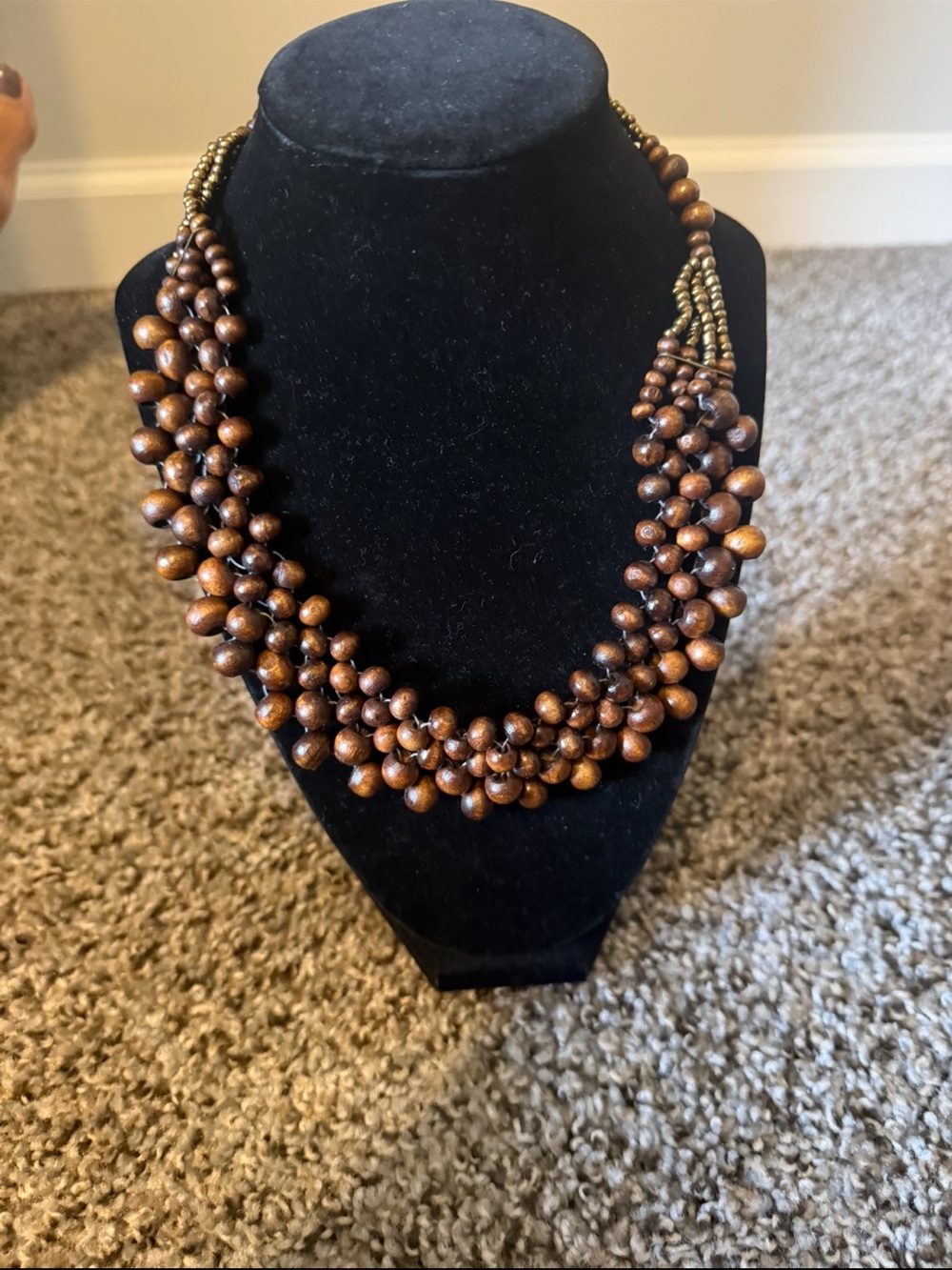 Brown Multi-Strand Beaded Necklace 12